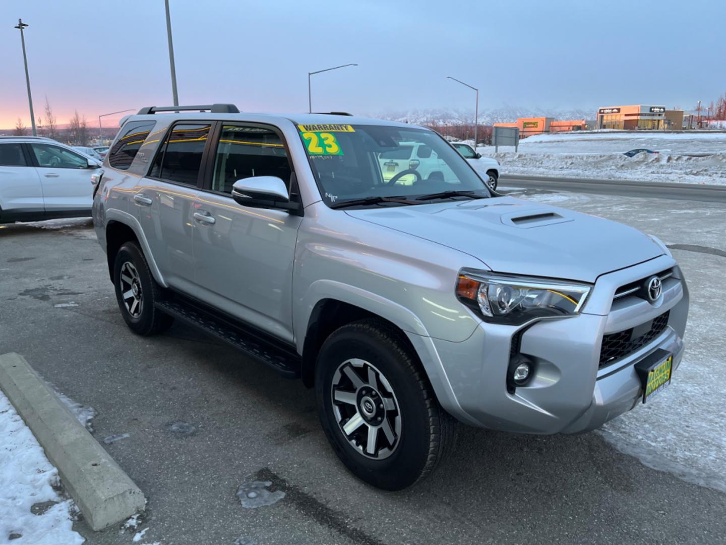 2023 Silver /black leather Toyota 4Runner TRD Off-road Premium 4WD (JTERU5JR3P6) with an 4.0L V6 DOHC 24V engine, 5A transmission, located at 1960 Industrial Drive, Wasilla, 99654, (907) 274-2277, 61.573475, -149.400146 - Photo#6